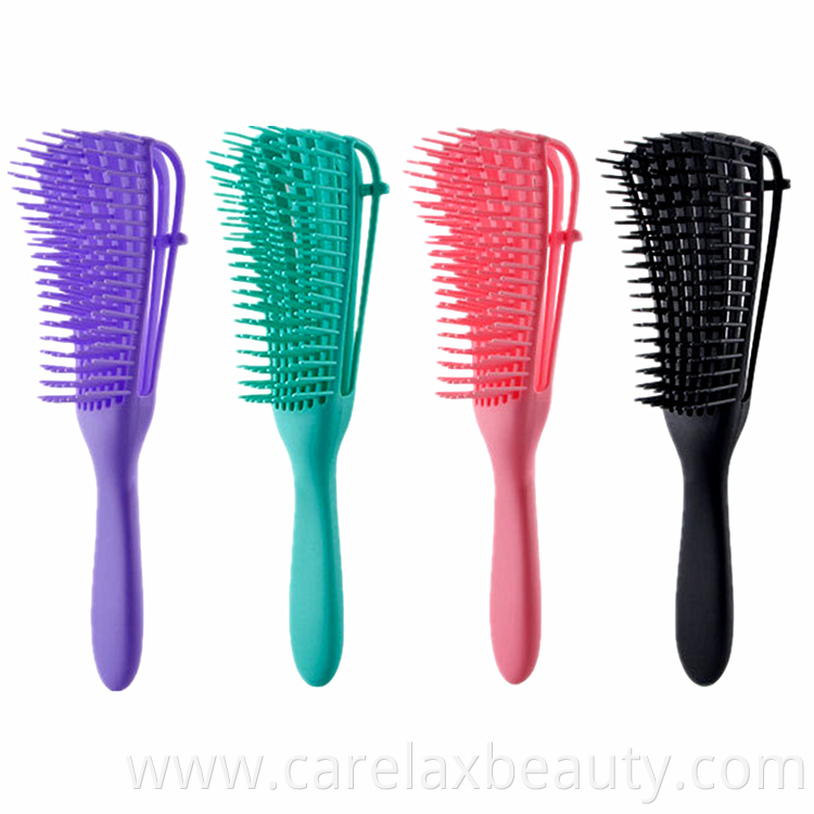 High Quality ABS Plastic Handle Eight Rows hair brush